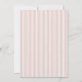Rosa Gingham Weihnachten Einladung (Rückseite)
