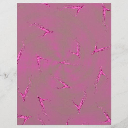 Rosa Ginseng-Mann Bulk Scrapbook-Papier Seiten (Vorne)