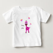 Rosa Giraffe Baby T-shirt (Vorderseite)