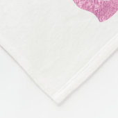 Rosa Giraffe Fleecedecke (Ecke)