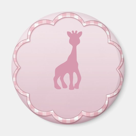 Rosa Giraffe Magnet (Vorne)