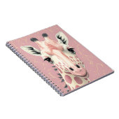 Rosa Giraffe-Notebook Notizblock (Rechte Seite)
