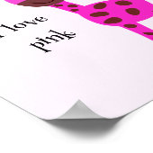 Rosa Giraffe Poster (Ecke)