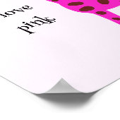 Rosa Giraffe Poster (Ecke)