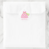 Rosa Giraffe Print Dress Stickers (Tasche)