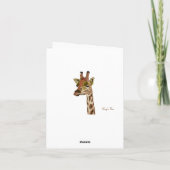 Rosa-Giraffen-Damast-Monogramm Notecard (Rückseite)