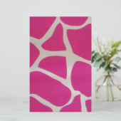 Rosa Giraffen-Druck Briefpapier (Stehend Vorderseite)
