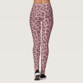 Rosa Giraffen-Druck-Leggings Leggings (Rückseite)
