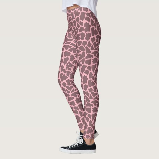 Rosa Giraffen-Druck-Leggings Leggings (Links)