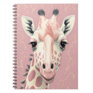 Rosa Giraffen-Notizbuch Notizblock