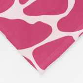 Rosa Giraffenprint Monogramm Fleecedecke (Ecke)