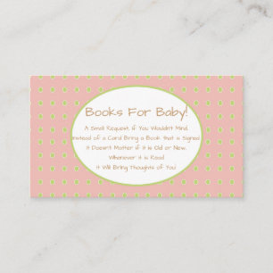Rosa Girl Bird Babydusche Buchanfrage Begleitkarte