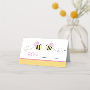 Rosa Girl Bumble Bee Platzkarten