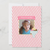 Rosa Girl-Eiscreme-Party Einladung (Rückseite)