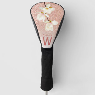 Rosa Girl Glitzer magnolia Blumenmotiv Golf Headcover