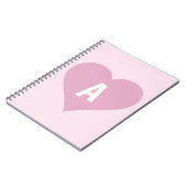 Rosa Girl Monogram Heart Journal Notizblock (Linke Seite)