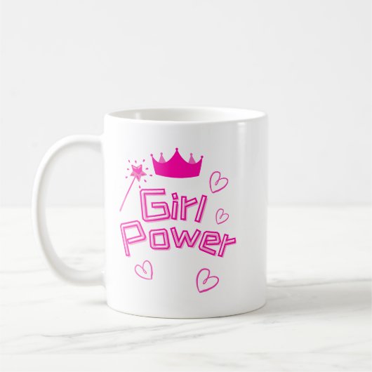 Rosa Girl Power Classic Kaffeetasse (Links)