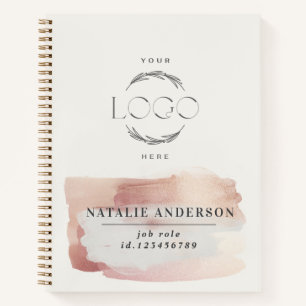 Rosa Girl Rose Gold modern stilvoll Ihr Logo Notizblock
