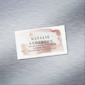 Rosa Girl Rose Gold modern stilvoll Magnetische Visitenkarte (Beispiel)