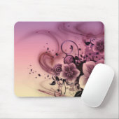 Rosa Girlie Blume Mousepad (Mit Mouse)