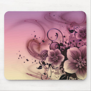 Rosa Girlie Blume Mousepad