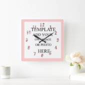 Rosa Girls Foto Decke Wand Uhr Personalisiert (Zuhause)