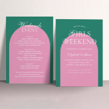 Rosa Girls Weekend Junggeselinnen-Abschied