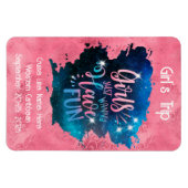 Rosa Girls wollen einfach nur eine schöne Dekorati Magnet (Horizontal)