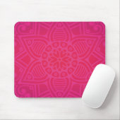 Rosa Girly Boho Blumen-Entwurf Mousepad (Mit Mouse)
