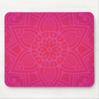 Rosa Girly Boho Blumen-Entwurf Mousepad