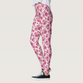 Rosa girly Gerbera-Muster Leggings (Links)