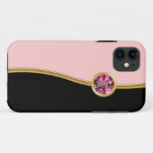 Rosa Girly Juwel iPhone Hüllen (Rückseite (Horizontal))