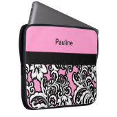 Rosa Girly Monogramm-Laptop-Kasten Laptopschutzhülle (Vorne Rechts)