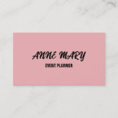 Rosa Girly Niedliche Klasse Elegante Visitenkarte (Vorderseite)