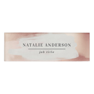 Rosa, girly, roségoldenes, modernes, stilvolles namenschild