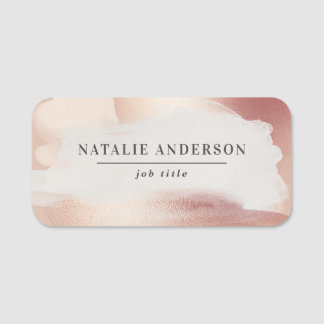 Rosa, girly, roségoldenes, modernes Styling Namensschild