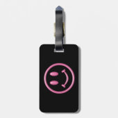 Rosa Girly Smileface Umbauten Gepäckanhänger (Rückseite vertikal)