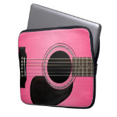 Rosa Gitarre Laptopschutzhülle (Vorderseite Links)