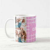 Rosa Gitter 4 Foto modern, einfach Kaffeetasse (Links)