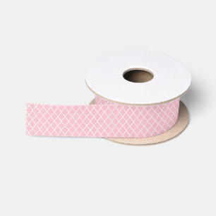 Rosa Gitterwerk, Vierpass, marokkanisches Gitter Satinband
