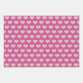 Rosa Glam Diamanten Lippen und Herzen Geschenkpapier Set (Vorderseite 2)