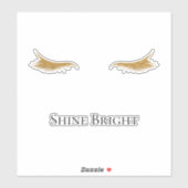 Rosa Glam Glitzer Eyelashes Aufkleber (Blatt)