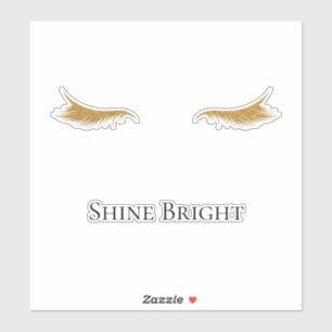 Rosa Glam Glitzer Eyelashes Aufkleber