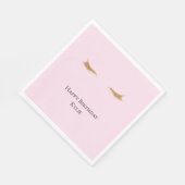 Rosa Glam Glitzer Eyelashes Serviette (Ecke)