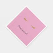 Rosa Glam Glitzer Eyelashes Serviette (Ecke)