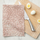 Rosa Glam Glitzer Leopard Printwerbung Geschirrtuch (Viertel Falte)