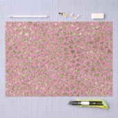 Rosa Glam Glitzer Leopard Seidenpapier (Handwerk)