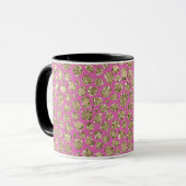 Rosa Glam Glitzer Leopard Tasse (Vorderseite Links)