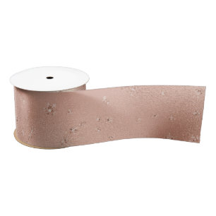 Rosa Glam Glitzer Schneeflocke Satinband
