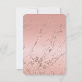 Rosa Glam Glitzer Wedding RSVP Karte (Rückseite)